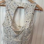 Self Esteem  White And Blue Floral And Bow Tank Crop Top Size Small Photo 5
