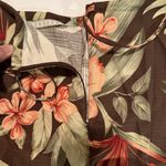 Tommy Bahama Ankle Pants Sz 14 Hawaiian Brown Floral Silk Tie Zip Vacation Boho Photo 8