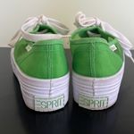 Esprit Y2K  white platform lace up sneakers with a sheer nylon/mesh top. Photo 4