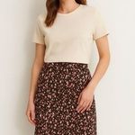 Merona size 2 stretch, brown and pink pencil skirt Photo 0