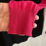 Ann Taylor  Crewneck Color Block Sweater Size Small Hot Pink, Black Photo 9
