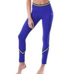 Free People  Movement Cobalt Blue Zephyr Striped Leggings Small Photo 7