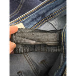 ZARA  Woman High Waist Wide Leg Crop Jeans Blue Frayed Hem Rigid Denim Size 8 / 4 Photo 2