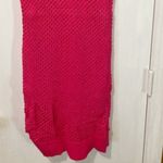 DSquared 2 women's M fuchsia stretch knit button down collar cuffed shirt dress Photo 7