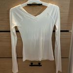 BDG Urban Outfitters  Shannen Off The Shoulder Long Sleeve White size Small Photo 3