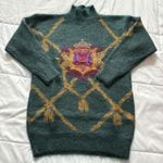 Ellen Tracy Vintage 80s 90s Womens Size Small Green Mohair Wool Blend Knit Sweater Holiday Photo 0