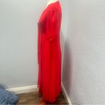 Ieena for Mac Duggal Size 6 Red Deep V Photo 5