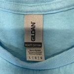 Gildan T-shirt women’s Size Large bright sky short sleeve tee crewneck Photo 3