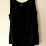 Loft  Cropped Tie Tank Top Color Black Size XS Photo 0