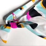 Hula Honey  Women's Multi Color Striped Tie Side Hipster Bikini Swim Bottom sz L Photo 1