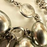 Talbots  silver tone clear crystal double strand necklace Photo 7