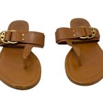 Tory Burch  Tan Leather Marsden Flat Thong Sandal Size 9.5 Photo 1