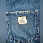 Gap NWT DENIM Women XS Distressed Shortall with Washwell Overalls Shorts Jeans Photo 7