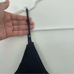 ZARA Bodysuit Pleated Draped Black Top Buttons Women Size S Spaghetti Straps Photo 13