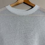 ZARA Cropped Short Sleeve Sweater Pullover Women's Medium Light Blue Sheer Girly Photo 6