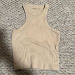 Abercrombie & Fitch Essentials Ultra Cropped High-Neck Ribbed Tank- Size Small Photo 3