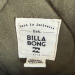 Billabong Large Green Quilted Jacket Women’s Button Front Casual Outerwear Photo 3