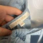 Anthropologie Love The Label Puff Sleeve Open Back Minidress Size XS H34 Blue Photo 10