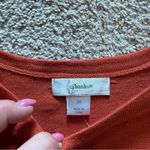 NWOT CJ Banks Rust Orange Swiss Dot Long Sleeve Top Blouse Sweater Fall Flowy 2X Photo 5