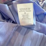 Alice + Olivia Niesha Blue Lame Midi Dress with Pleated Skirt V Neck Size 0 NWT Photo 9