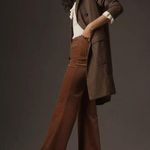 Pilcro NWT Brown Velvet Pull-On Mid-Rise Retro Flare Jeans Pants Women's Size 27 Photo 2