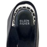 Eileen Fisher EUC  Leather Agnes Espadrille Wedge Sandals Black Size 8 Photo 5