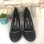 Penny Loves Kenny NEW  Ritz Glitter Pump Black Silver Size 6.5M Photo 1