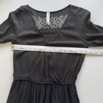 Bethany Mota Romper Shorts Womens Size XS Gauze Black Embroidered Faux Wrap Boho Photo 7