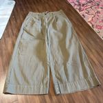 Poetry  cropped wide leg trouser green size US 8 100% cotton Photo 8