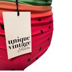 Unique Vintage Watermelon Pin Up Style 3 Piece Bikini Swimsuit Set Size Medium Photo 7