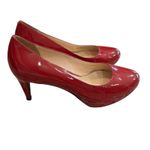 Cole Haan  CHELSEA Red Patent slip on platform Leather Heels Sz 7 NWOB Photo 1