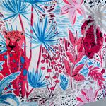 Chico's  size L tropical-themed print with florals, leaves, and a leopard motif Photo 1