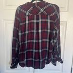 Rails  Gemini Honey Lurex in Cranberry Flannel Shirt Size M Photo 6