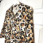 Diane Von Furstenberg  Vintage 100% Silk Geometric Print Dress Size 2‎ Photo 3