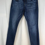 EXPRESS  Mid Rise Dark Blue Women's Skinny Jeans Photo 0