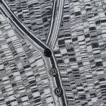 Elie Tahari  Polo Midi Sweater Dress Sky White Noir Space Dye Rib Knit XL Photo 1