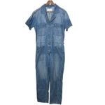 Pistola Grover Field Suit Jumpsuit Women’s Large Disoriented Denim Button Front Photo 2