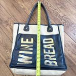 Rebecca Minkoff ✨Collectible Rare✨ Bread Wine Market Tote Bag Navy Leather Canvas Photo 15