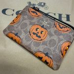 Coach Corner Zip Wristlet In Signature Canvas With Halloween Print ccl20 Photo 2