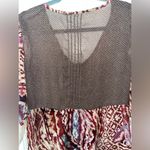 Buckle  BKE Boutique Small Printed Lace Blouse Casual Chiffon Multicolor Eclectic Photo 9