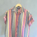 Madewell  Courier Shirtdress in Rainbow Stripe Photo 3
