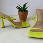 Simmi Strappy Heeled Sandals Womens Shoes Sz 5 Flourescent Spool Heel Festival Photo 10