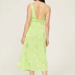For Love & Lemons  Ilana Midi Satin Slip Dress $239 NWT Size XS in Green Revolve Photo 6
