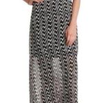 Vince Camuto Graphic Black and White Animal Print Tank Sleeveless Maxi Dress XL Photo 0