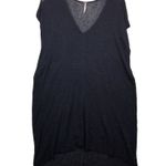 Free People Black V-Neck Sheer Oversized High-Low Dress Swimsuit Cover Up Size S Photo 0