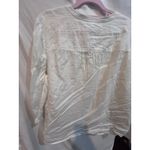 JM Collection  White Embroidered Tunic Blouse Long Sleeve Women Size Medium Photo 4