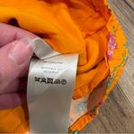 Anthropologie Sabia Cris Cross Back Orange Floral Strappy Tank Flowy Sz 16 Y2K Photo 3