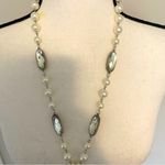 Tell your tale|| Cross,crystal and faux pearl necklace with pearl earrings NWT Photo 4