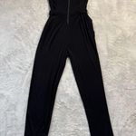 French Connection  Women's Spring Wrap Black Straight Jumpsuit Sz 4 Photo 4