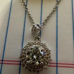 Elegant moissanite Necklace and 10k gold cz Earring Set Photo 1